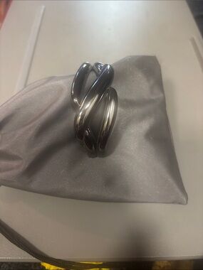 Lia Sophia Shiny Silver-Tone Twisted Open Cuff Bracelet